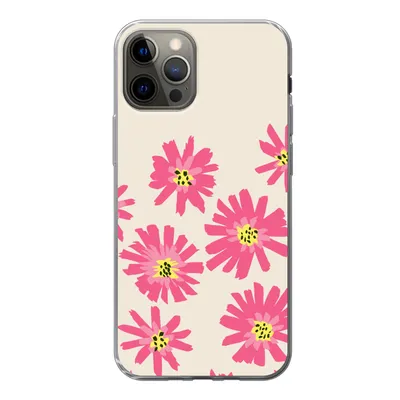 Produktbild von MuchoWow® Handyhülle Schutzhülle Hülle für iPhone 12 Pro Blumen - Muster - Minimalismus Silikon Softcase Handy Hülle - Abdeckung