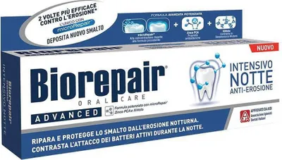 Image de Biorepair dentifrice nuit 75ml reminéralisant sans fluor sensible