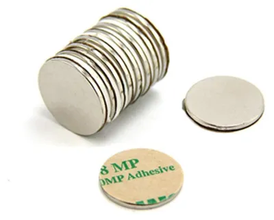 Neodym-Magnete, selbstklebend, 20x1,5 mm, 2 kg, 10 Stück