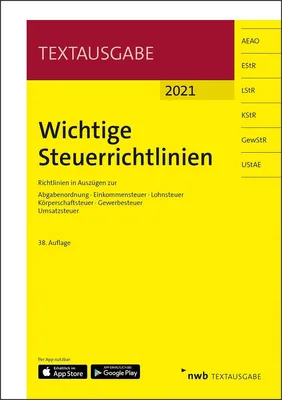 Immagine prodotto di Wichtige Steuerrichtlinien