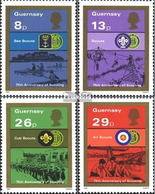 Produktbild von Briefmarken GB - Guernsey 1982 Mi 251-254 (kompl.Ausg.) postfrisch Pfadfinder
