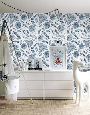Produktbild von Coloray Fototapete 360x250 cm Latextapete Magicstick - Utensilien Boho Chic Indigo