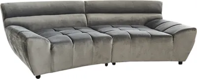 Produktbild von KAWOLA Big Sofa NERLA Stoff Velvet Silber