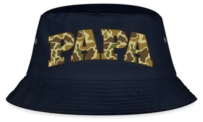 Produktbild von Spreadshirt Papa | Camouflage Muster Vater Fischerhut, S/M (Caps), Navy