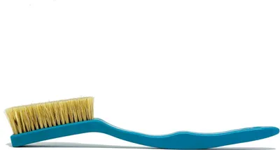 Boulder Brush Save The Ocean von 8b+; eine blaue Kletterbürste mit Naturborsten.