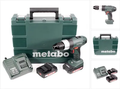 Obrázok produktu pre Metabo SB 18 L, Pištoľová vŕtačka, Rýchloupínanie, Čierna, Zelená, Strieborná, 1,3 cm, 450 ot/min, 2 cm