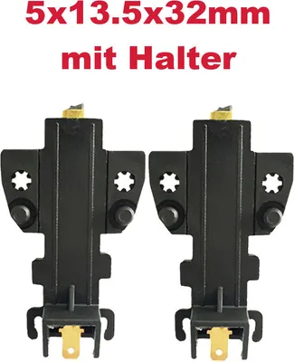 Produktbild von 2x Kohlebürsten Motorkohlen 5x13,5x32mm für CESET-Motoren wie C00028595 (für CESET Motor MCA38-52/64), C00038595 Waschmaschinen