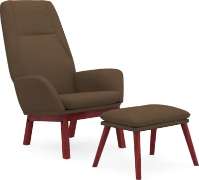 Obrázek produktu pro vidaXL Relaxační křeslo s taburetem Hnědá tkanina