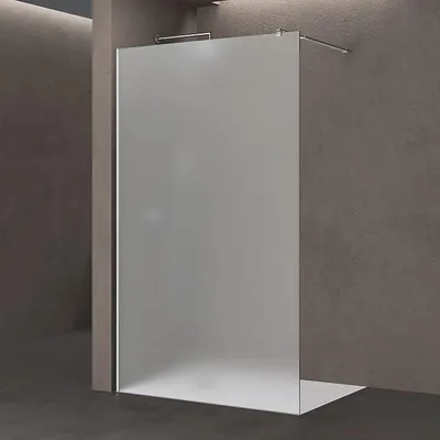 Produktbild von Luxus Duschwand für Dusche Duschabtrennung 100x200cm Walk-In Dusche 8mm ESG-Sicherheitsglas Vollsatiniert inkl. Nanobeschichtung Bremen01VS