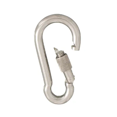 Produktbild von Karabinerhaken mit Sicherheitsmutter, Edelstahl A4, 12x140mm