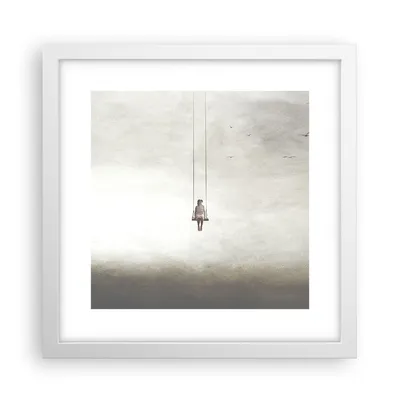 Produktbild von Gerahmtes Poster - Weißer Rahmen - Schwingen rein Wolken - 30x30 cm - Wand Bild - Wanddeko - Wandbilder - Kunstposter - Wandposter - Bilderrahmen - Bilder - Kunstdruck - P2WAC30x30-4875