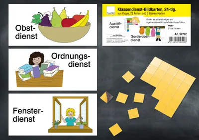 Produktbild von TimeTEX Klassendienst-Bildkarten magnetisch, 24-tlg.