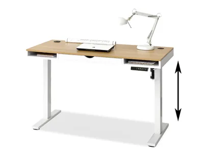 Obrázok produktu pre Pracovný stôl 120 HESOL - biely / dub