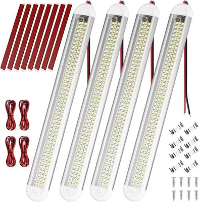 Obrázek produktu pro 12V LED pásky 1600 lm, 8 W, DC, s 4metrovým kabelem a vypínačem pro automobily, obytné vozy, dodávky, autobusy, karavany, lodě, kuchyně a koupelny
