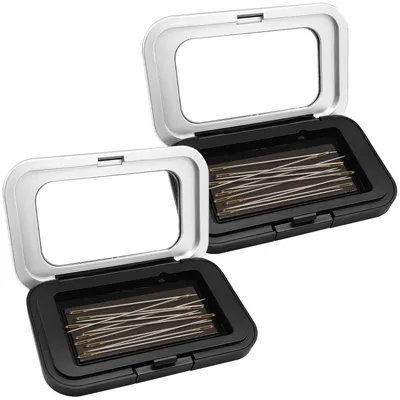2 Magnetische Nadelhalter, transparent, tragbar, für Nadeln & Clips