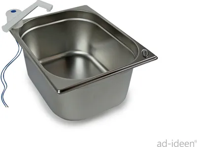 Immagine prodotto di Lavello in acciaio inox Lavello da campeggio + scarico 325x265x150 Rubinetto T3 T4 T5 T6