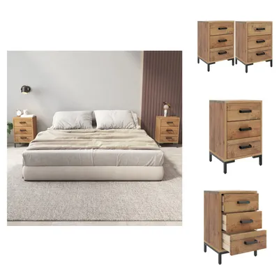 Produktbild von vidaXL Nachttische 2 Stk. 40x30x55 cm Massivholz Kiefer -  Nachttische