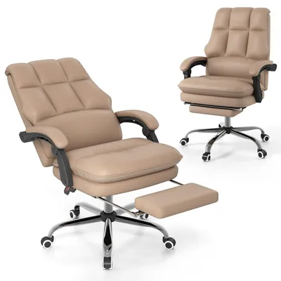 Obrázok produktu pre Kancelárska stolička - Pracovná stolička - Ergonomická stolička s výsuvnou opierkou nôh