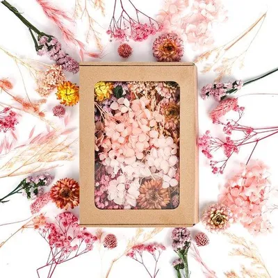 Obrázok produktu pre Sušené ruže, súprava na ručné práce, na vlastnú výrobu, živica, scrapbooking, ručné práce, pohľadnice, prírodná vôňa