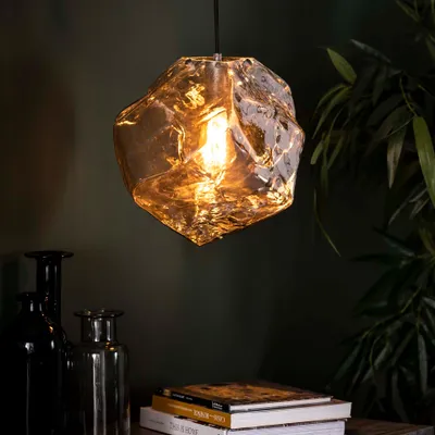 Produktbild von Hoyz - Hängelampe Rock verchromt - 1 Lampe - Grau/Schwarz - Industriell