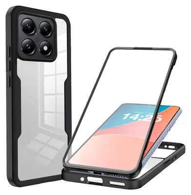 Produktbild von 360 Grad Rundum Schutz Handyhülle für Xiaomi 14T Full Cover Vollschutz Case Farbe: Schwarz