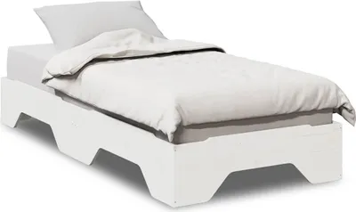 Obrázek produktu pro vidaXL Postel z masivu bez matrace Stohovatelná bílá 90x190 cm