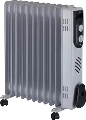 Produktbild von JATA R111, Öl-Heizlüfter, Öl, Drinnen, Grau, Drehregler, 2500 W
