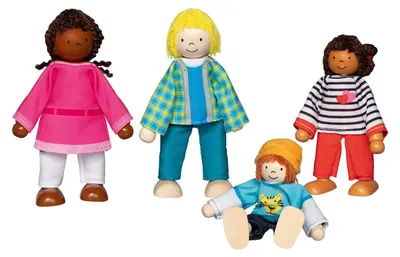 Image de Goki Flexibele Poppen Famille interculturelle, 4p.