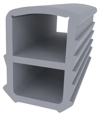 Produktbild von Stahlzargendichtung für senkrechte Nut - Grau - 10 Meter - 13 mm Breite - Türdichtung für Stahlzarge - Gummidichtung Zimmertür - Türdichtung Stahlzarge