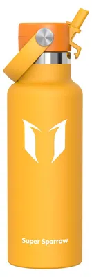 Image de Sparrow, bouteille d'eau pour enfants, 500 ml, en acier inoxydable, thermos avec paille