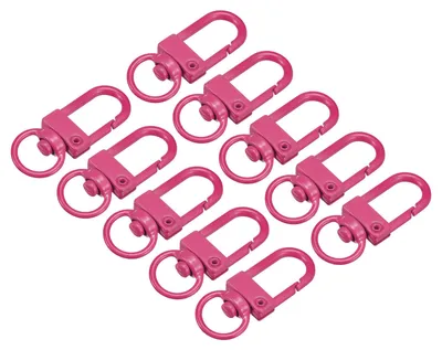 Karabinerhaken 16 Stück, 33 x 13 mm, bunt, für Schlüssel & Basteln