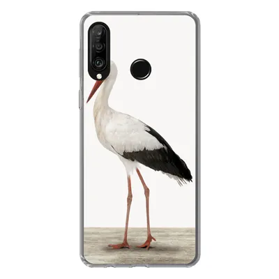 Produktbild von MuchoWow® Handyhülle Schutzhülle Hülle für Huawei P30 Lite Storch - Vogel - Tiere - Jungen - Kinder - Mädchen Silikon Softcase Handy Hülle - Handyhülle