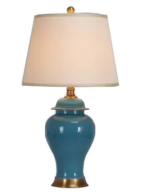 Obrázek produktu pro Fine Asianliving Čínská stolní lampa porcelánová se stínítkem E27 Orientální stolní lampa keramická noční lampičky ložnice obývací pokoj