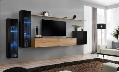 Immagine prodotto di Parete attrezzata RIONATA 11 - nero / rovere wotan