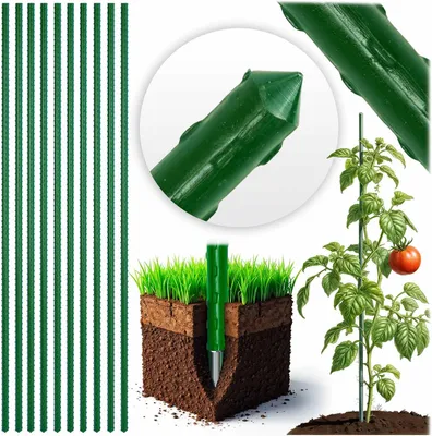 Obrázok produktu pre Rastlinné kolíky 180 cm Plonos PL-940 zelený 10ks