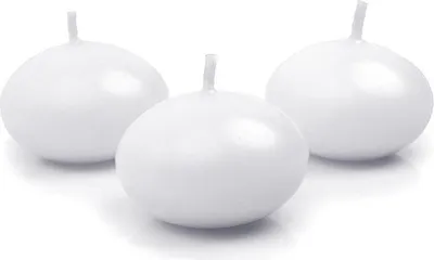 Zdjęcie produktu dla Świeca pływająca matowa, biały, 4cm (1 op. / 50 szt.)