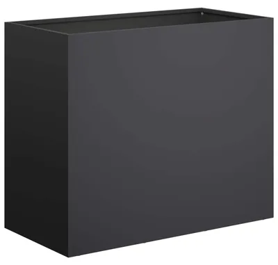Produktbild von vidaXL Garten-Pflanzgefäß Schwarz 60 x 30 x 50 cm Kaltgewalzter Stahl