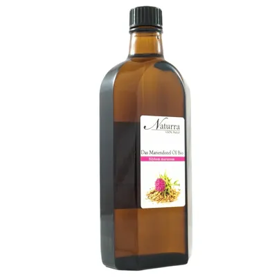 Bio Mariendistelöl 250ml kaltgepresst unraffiniert nativ vegan Hautöl Naturkosmetik