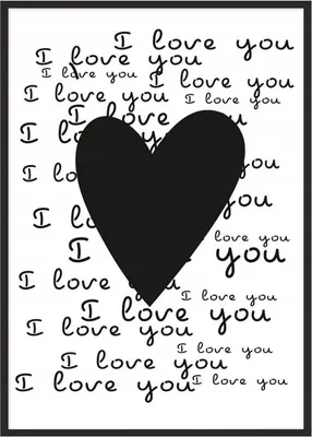 Produktbild von Bild Poster im Rahmen A4 cm Herz Valentinstag PD003