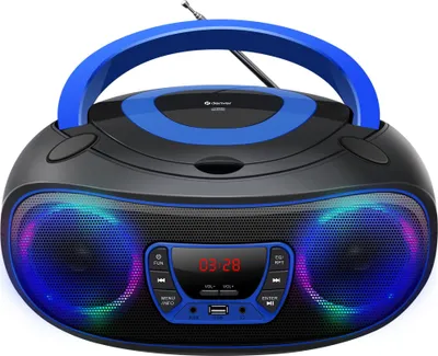 Produktbild von Denver TCL-212BT Boombox mit CD, Bluetooth, USB, AUX & LED-Lichteffekten