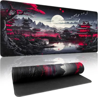 Obrázek produktu pro Podložka pod myš, rozměry 800 x 300 mm, s protiskluzovou gumovou základnou, sešitými okraji, určená pro hraní her