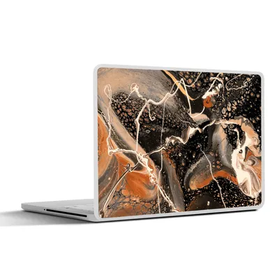 Produktbild von MuchoWow® Laptop Aufkleber Sticker Cover Acrylfarbe - Rot - Schwarz 32.5x23.5 cm - Sticker für Laptop - Selbstklebend