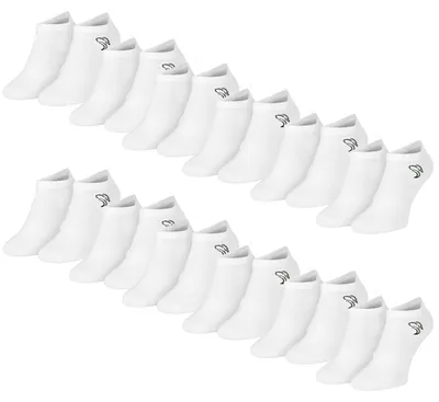 Produktbild von 12 Paar Sneaker Socken Damen & Herren - Kurze Halbsocken - Sportsocken Baumwolle - Weiß - 39/42