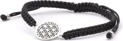 Immagine prodotto di Elegante bracciale cabala in corda nera Mandala AGB564