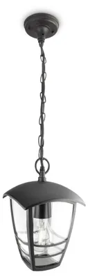 Imagen del producto de Philips myGarden Lámpara colgante Creek, 60 W, casquillo E27, sin bombilla, luz colgante para exteriores, color negro, material: metal, IP44, ideal para terraza y jardín, clase II