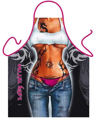 Immagine prodotto di Grembiule Lady Tattoo in Poliestere Grigio