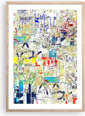 Produktbild von Gerahmtes Poster - Rahmen in heller Eiche - Straße Graffiti Wand Wandmalerei - 50x70 cm - Wand Bild - Wanddeko - Wandbilder - Wandposter - Bilderrahmen - Bilder - Kunstdruck - P2NPA50x70-2907