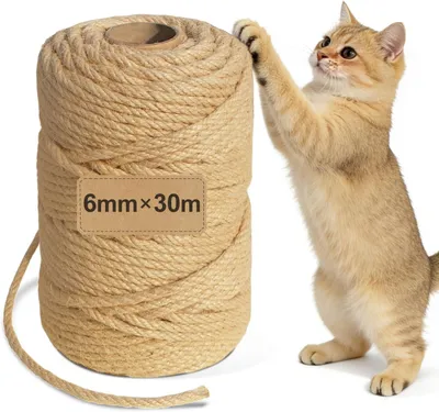 Produktbild von Sisal seil 6 mm x 30 m, 100 % Jute, für Kratzbaum