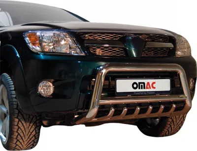 Zdjęcie produktu dla Listwa ochronna przedniego zderzaka do Toyota Hilux 2005-2015 z ABE stalowa srebrna