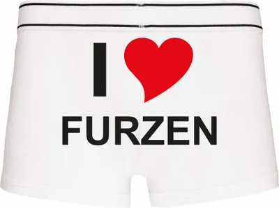 Produktbild von Boxershorts - Mann - Boxer-0005-man-white-h-L - weiß - L - hinten - I LOVE liebe FURZEN - lustiges Motiv - Spruch - Unterwäsche - Unterhose - Freizeit - lustig